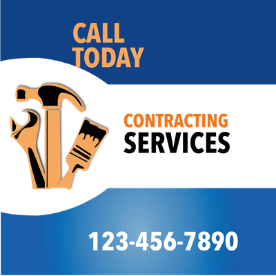 Custom Outdoor Yard Signs Multiple Sizes Contracting Services