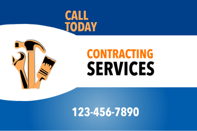 Custom Outdoor Yard Signs Multiple Sizes Contracting Services