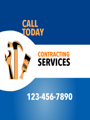 Custom Outdoor Yard Signs Multiple Sizes Contracting Services