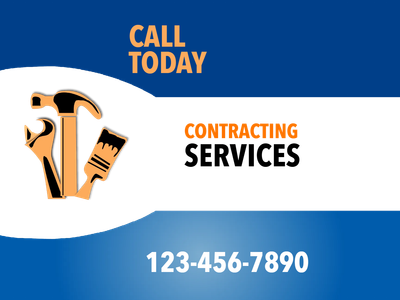 Custom Outdoor Yard Signs Multiple Sizes Contracting Services