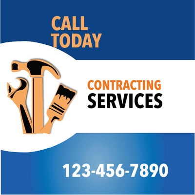 Custom Outdoor Yard Signs Multiple Sizes Contracting Services