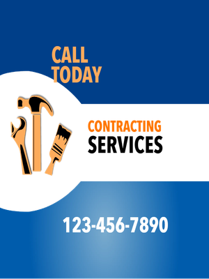 Custom Outdoor Yard Signs Multiple Sizes Contracting Services