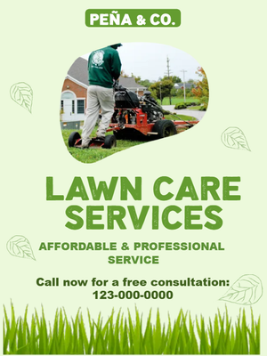 Custom Outdoor Yard Signs Multiple Sizes Lawn Care