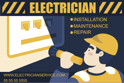 Custom Outdoor Yard Signs Multiple Sizes Electrician