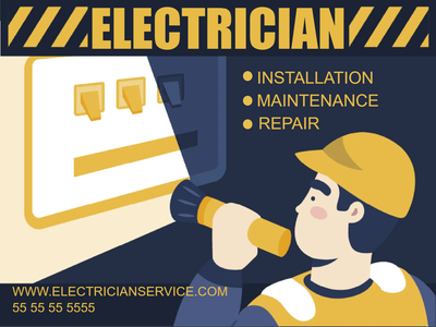 Custom Outdoor Yard Signs Multiple Sizes Electrician