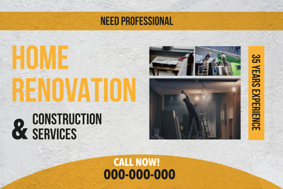 Custom Outdoor Yard Signs Multiple Sizes Renovation and Construction