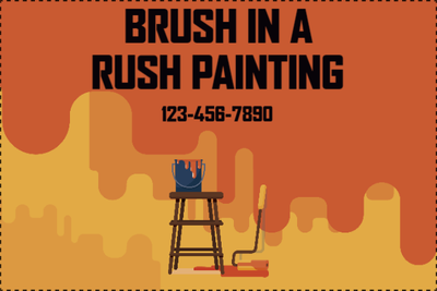 Custom Outdoor Yard Signs Multiple Sizes Brush In a Rush