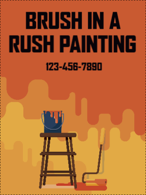 Custom Outdoor Yard Signs Multiple Sizes Brush In a Rush