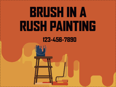 Custom Outdoor Yard Signs Multiple Sizes Brush In a Rush