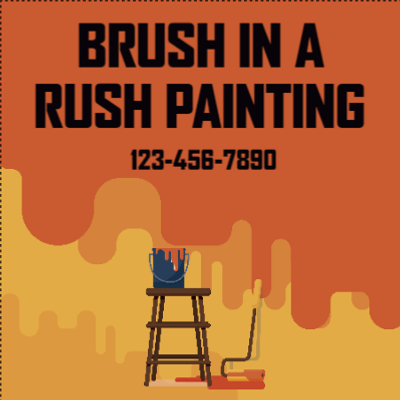 Custom Outdoor Yard Signs Multiple Sizes Brush In a Rush