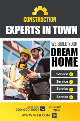 Custom Outdoor Yard Signs Multiple Sizes Construction Experts in Town