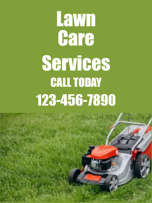 Custom Outdoor Yard Signs Multiple Sizes Lawn Care Service