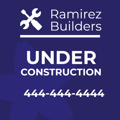 Custom Outdoor Yard Signs Multiple Sizes Under Construction