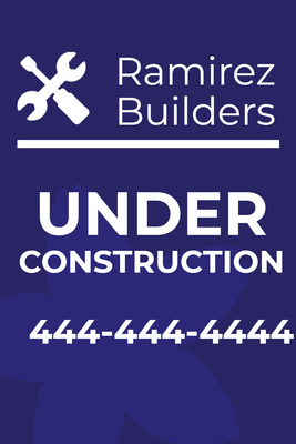 Custom Outdoor Yard Signs Multiple Sizes Under Construction