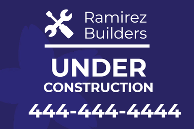 Custom Outdoor Yard Signs Multiple Sizes Under Construction