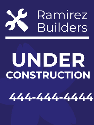 Custom Outdoor Yard Signs Multiple Sizes Under Construction