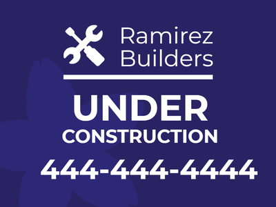 Custom Outdoor Yard Signs Multiple Sizes Under Construction