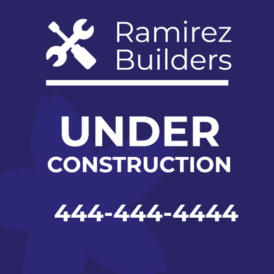 Custom Outdoor Yard Signs Multiple Sizes Under Construction