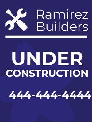 Custom Outdoor Yard Signs Multiple Sizes Under Construction
