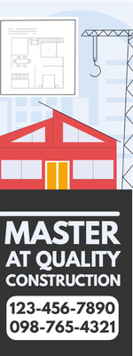 Custom Outdoor Yard Signs Multiple Sizes Master of Quality Construction