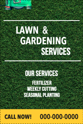 Custom Outdoor Yard Signs Multiple Sizes Gardening Services