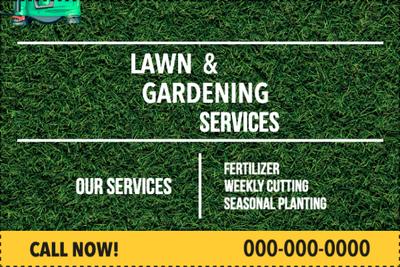 Custom Outdoor Yard Signs Multiple Sizes Gardening Services