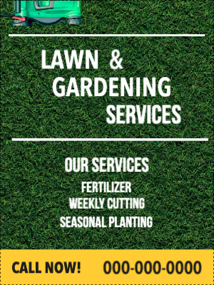 Custom Outdoor Yard Signs Multiple Sizes Gardening Services