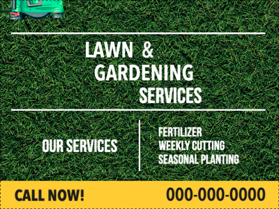 Custom Outdoor Yard Signs Multiple Sizes Gardening Services