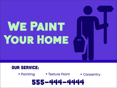 Custom Outdoor Yard Signs Multiple Sizes We Paint Your Home