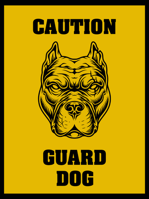 Custom Outdoor Yard Signs Multiple Sizes Guard Dog