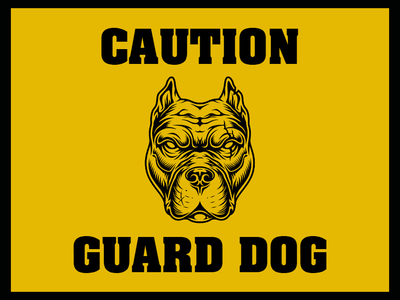 Custom Outdoor Yard Signs Multiple Sizes Guard Dog