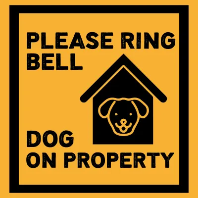 Custom Outdoor Yard Signs Multiple Sizes Dog On Property