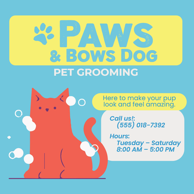 Custom Outdoor Yard Signs Multiple Sizes Pet Grooming