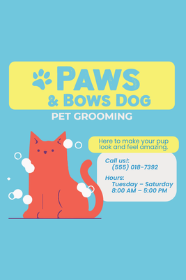 Custom Outdoor Yard Signs Multiple Sizes Pet Grooming