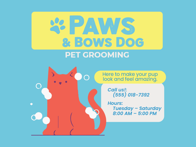 Custom Outdoor Yard Signs Multiple Sizes Pet Grooming