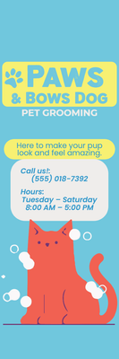 Custom Outdoor Yard Signs Multiple Sizes Pet Grooming