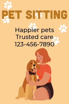 Custom Outdoor Yard Signs Multiple Sizes Pet Sitting