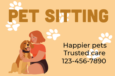 Custom Outdoor Yard Signs Multiple Sizes Pet Sitting