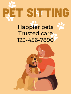 Custom Outdoor Yard Signs Multiple Sizes Pet Sitting