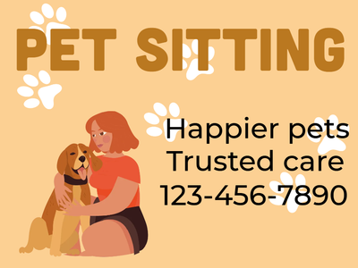 Custom Outdoor Yard Signs Multiple Sizes Pet Sitting