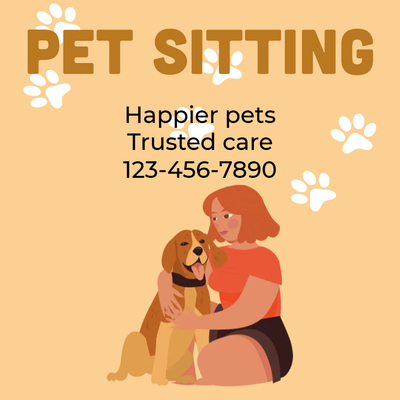 Custom Outdoor Yard Signs Multiple Sizes Pet Sitting