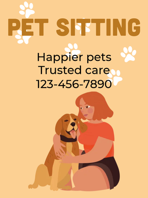 Custom Outdoor Yard Signs Multiple Sizes Pet Sitting