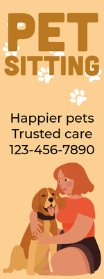 Custom Outdoor Yard Signs Multiple Sizes Pet Sitting