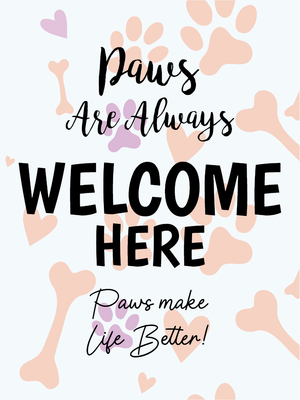 Custom Outdoor Yard Signs Multiple Sizes Dogs Welcome Here