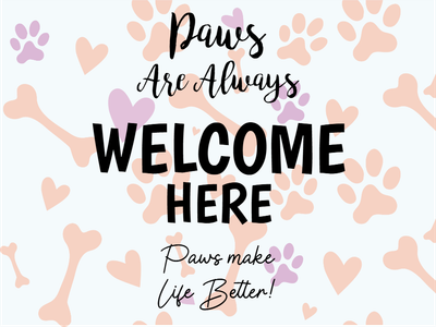 Custom Outdoor Yard Signs Multiple Sizes Dogs Welcome Here