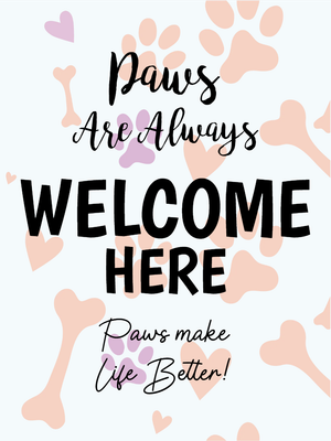 Custom Outdoor Yard Signs Multiple Sizes Dogs Welcome Here
