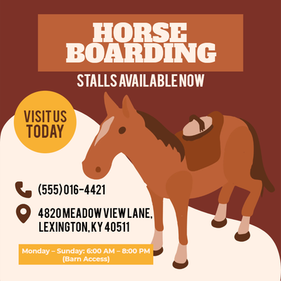 Custom Outdoor Yard Signs Multiple Sizes Horse Boarding