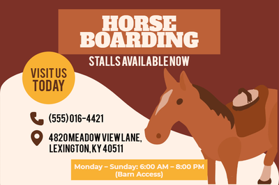 Custom Outdoor Yard Signs Multiple Sizes Horse Boarding