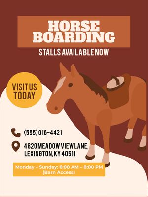 Custom Outdoor Yard Signs Multiple Sizes Horse Boarding