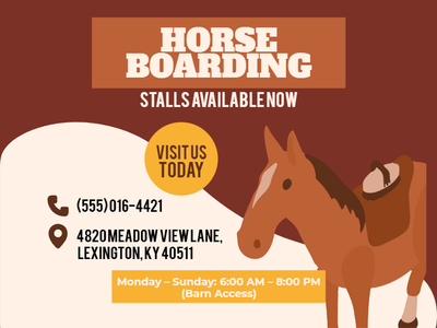 Custom Outdoor Yard Signs Multiple Sizes Horse Boarding